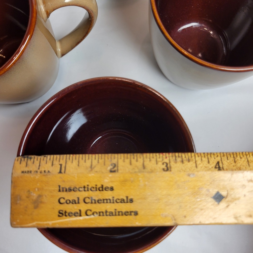 Sango Nova Brown Coffee Mugs‎ Set of 6 Tan Brown Excellent 4933 Stoneware - Picture 7 of 8